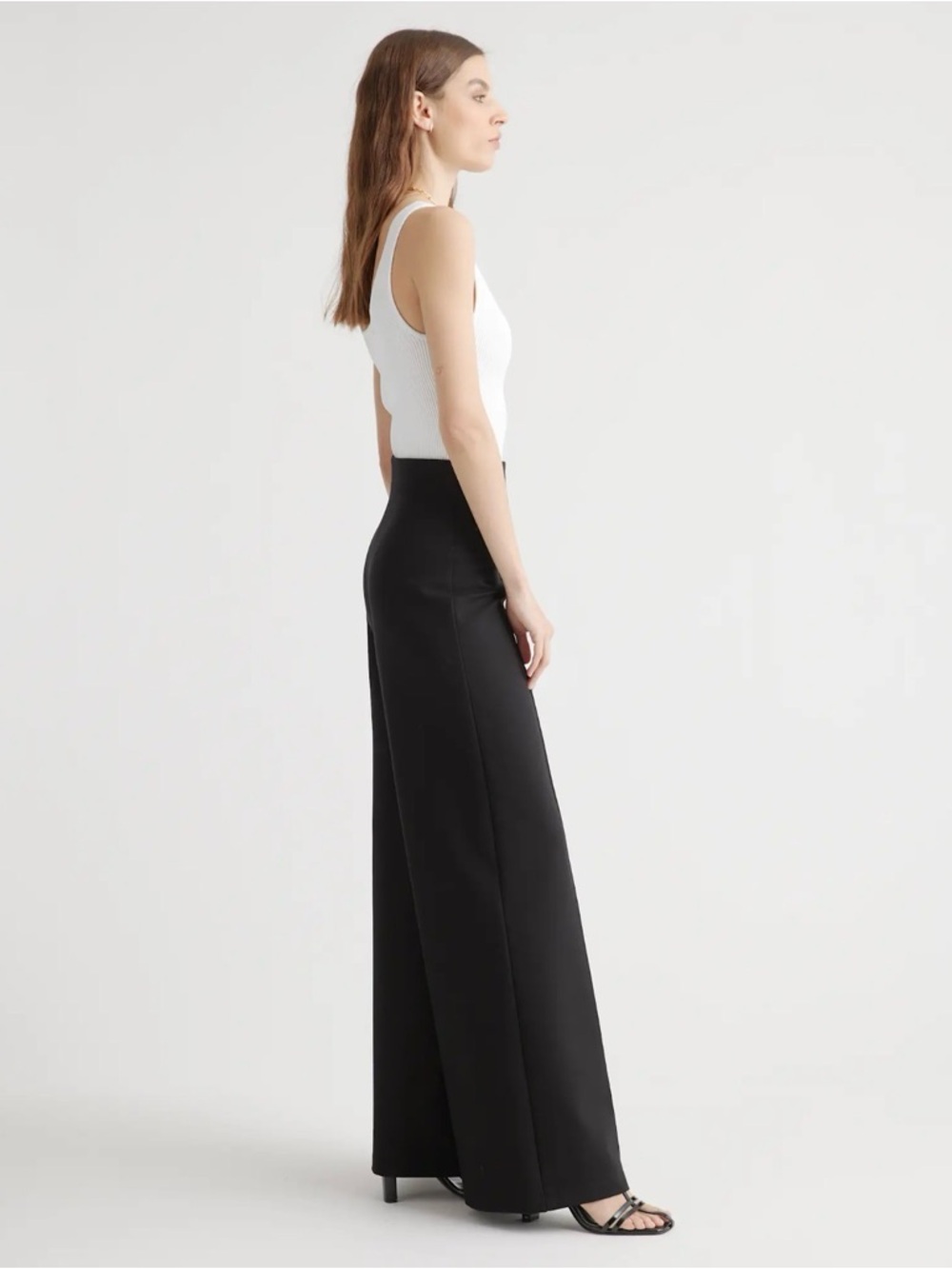 Quince Ultra-Stretch Ponte Super Wide Leg Pants - Picture 5 of 9